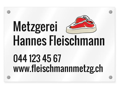 firmenschild-acrylglas-quer-metzgerei