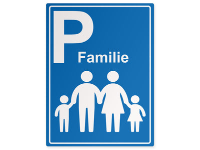 parkplatzschild-familie