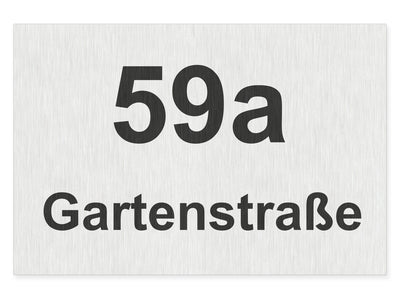 hausnummernschild-mit-strasse-unten-schwarz-edelstahl-gebuerstet-optik-querformat-modern