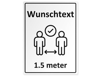 hinweisschild-mindestabstand-2-meter-wunschtext